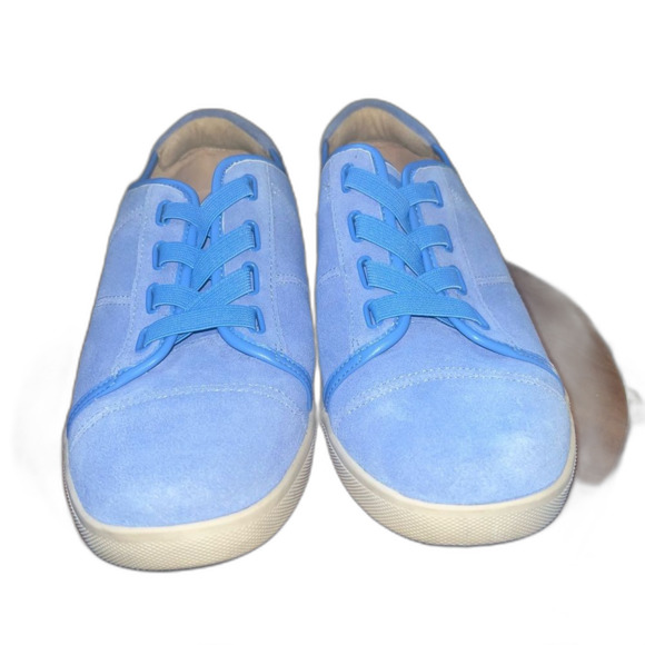 Vionic Blue Suede Sneakers Womens 9 - Picture 2 of 6